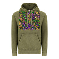 Vintage Olive mardi gras fleur de lis Vintage Hoodie - RanaPortraitStore