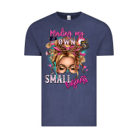 Vintage Denim minding my own small business blonde messy bun Vintage Tee - texasbilliewilder