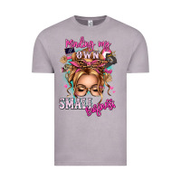 Vintage Zinc minding my own small business blonde messy bun Vintage Tee - texasbilliewilder