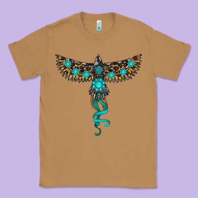 Turquoise Thunderbird Classic Tee Designed By Ranaportraitstore