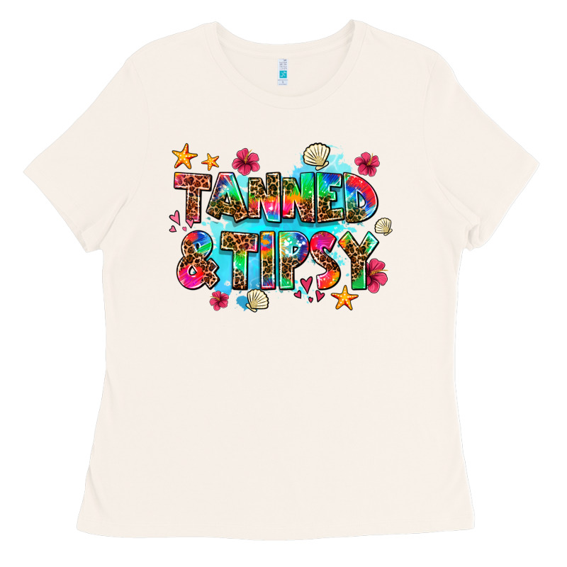 Tanned And Tipsy Ladies Tee by AdoDesignShop | Teevron