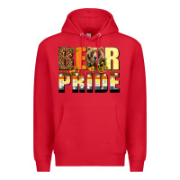 Red Western Bear Pride LGBTQ+ Premium Hoodie - BundleAndBundleShop