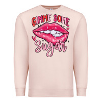 Pale Pink gimme some sugar Premium Sweatshirt - MaliasSmallBusiness