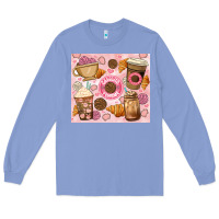 Colony Blue cafecito y chisme. Long Sleeve Tee - JahusDesignShop