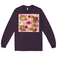 Plum cafecito y chisme. Long Sleeve Tee - JahusDesignShop