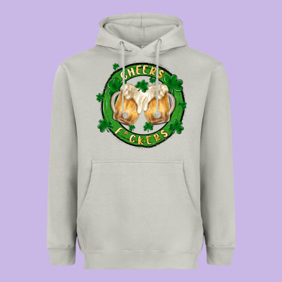 Cheers Fckers Heavyweight Hoodie Designed By Maliassmallbusiness