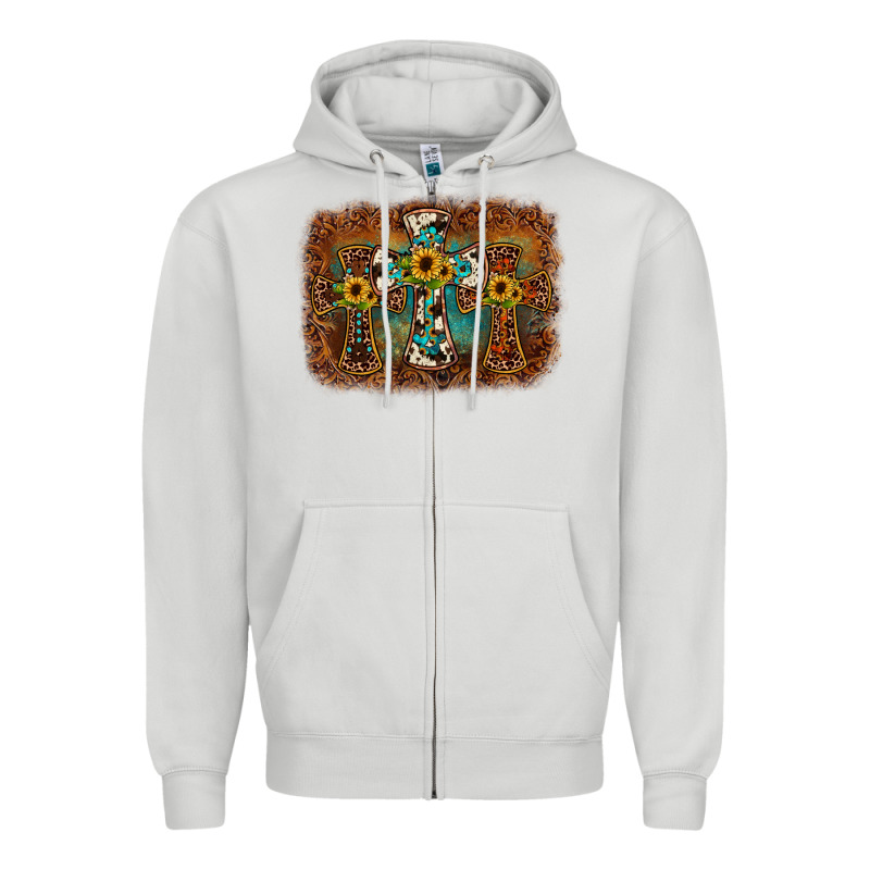 Cross Backgraund Zipper Hoodie by JahusDesignShop | Teevron