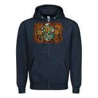 Navy cross backgraund Zipper Hoodie - JahusDesignShop