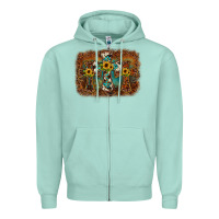 Seafoam cross backgraund Zipper Hoodie - JahusDesignShop