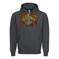 Smoke cross backgraund Zipper Hoodie - JahusDesignShop