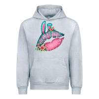 Heather Grey Eared Turquoise Pink Easter Lips Urban Hoodie - Bettercallsaul