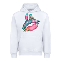 White Eared Turquoise Pink Easter Lips Urban Hoodie - Bettercallsaul