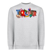 Heather Grey American teacher Heavyweight Sweatshirt - texasbilliewilder