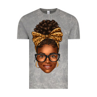 Cloud Rock afro woman messy bun Vintage Tee - texasbilliewilder