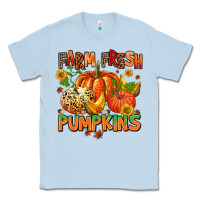 Dusty Blue farm fresh pupkins Classic Tee - AdoDesignShop