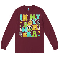 Burgundy in my boy mom era Long Sleeve Tee - JahusDesignShop