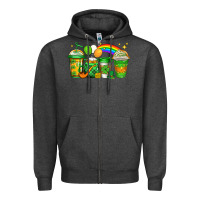Charcoal Heather st patricks coffee Zipper Hoodie - Jasminsmagicworld