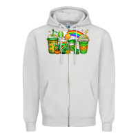 Dove Grey st patricks coffee Zipper Hoodie - Jasminsmagicworld