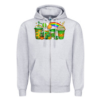 Heather Grey st patricks coffee Zipper Hoodie - Jasminsmagicworld