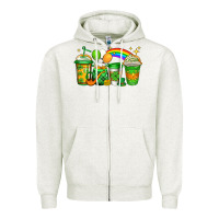 Oatmeal Heather st patricks coffee Zipper Hoodie - Jasminsmagicworld