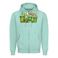 Seafoam st patricks coffee Zipper Hoodie - Jasminsmagicworld