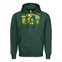 Sports Green st patricks coffee Zipper Hoodie - Jasminsmagicworld