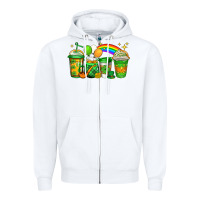 White st patricks coffee Zipper Hoodie - Jasminsmagicworld
