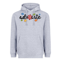 Heather Grey advocate autism Heavyweight Hoodie - MaliasSmallBusiness