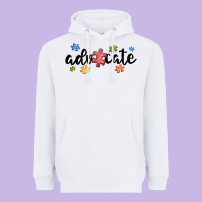 Advocate Autism Heavyweight Hoodie Designed By Maliassmallbusiness