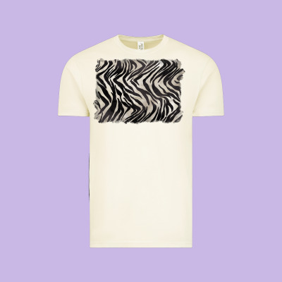 Zebra Pattern Background Vintage Tee Designed By Barkaloodesign
