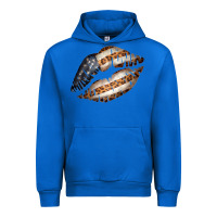 Cobalt Vintage American Flag With Leopard Pattern Urban Hoodie - Bettercallsaul