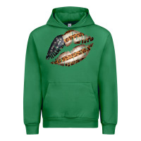 Emerald Vintage American Flag With Leopard Pattern Urban Hoodie - Bettercallsaul