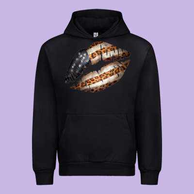 Vintage American Flag With Leopard Pattern Urban Hoodie Designed By Bettercallsaul