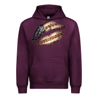Mauve Wine Vintage American Flag With Leopard Pattern Urban Hoodie - Bettercallsaul
