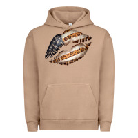 Pigment Burro Vintage American Flag With Leopard Pattern Urban Hoodie - Bettercallsaul