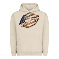 Pigment French Oak Vintage American Flag With Leopard Pattern Urban Hoodie - Bettercallsaul