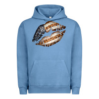 Pigment Pebble Blue Vintage American Flag With Leopard Pattern Urban Hoodie - Bettercallsaul