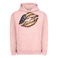 Pigment Salmon Vintage American Flag With Leopard Pattern Urban Hoodie - Bettercallsaul
