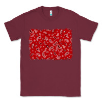 Burgundy bandana background Classic Tee - AdoDesignShop