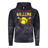 Cloud Black busy raising ballers softball Vintage Hoodie - texasbilliewilder