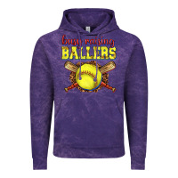 Cloud Purple busy raising ballers softball Vintage Hoodie - texasbilliewilder