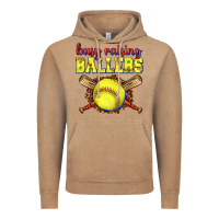 Vintage Coffee busy raising ballers softball Vintage Hoodie - texasbilliewilder