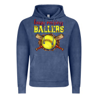 Vintage Denim busy raising ballers softball Vintage Hoodie - texasbilliewilder