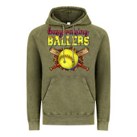 Vintage Olive busy raising ballers softball Vintage Hoodie - texasbilliewilder