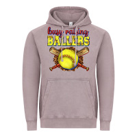 Vintage Zinc busy raising ballers softball Vintage Hoodie - texasbilliewilder
