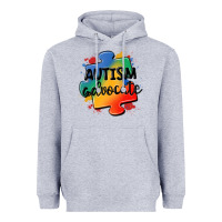 Heather Grey autism advocate Heavyweight Hoodie - MaliasSmallBusiness