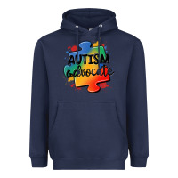 Navy autism advocate Heavyweight Hoodie - MaliasSmallBusiness