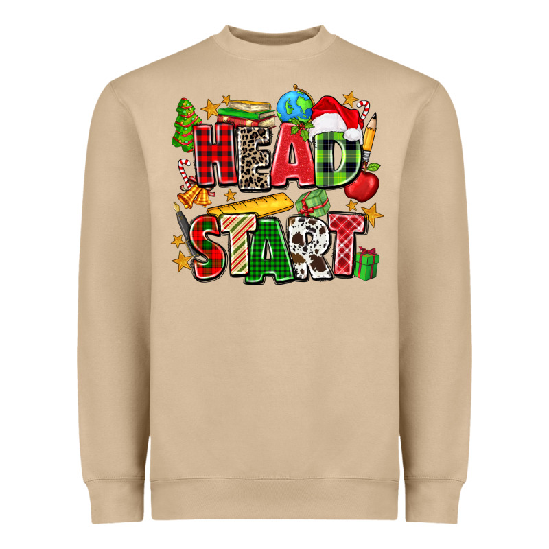 Head Start Christmas Heavyweight Sweatshirt by Zillion Design Studio | Teevron