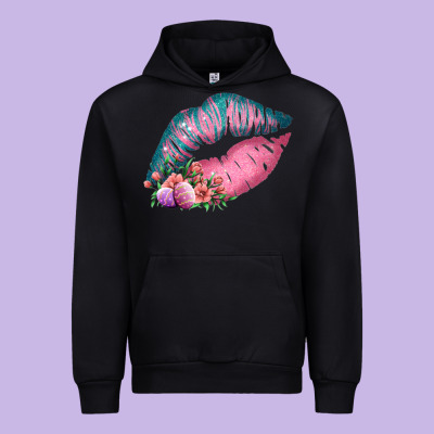 Eared Turquoise Pink Easter Lips Urban Hoodie Designed By Bettercallsaul