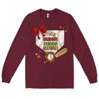 Burgundy hey bubba bubba swing Long Sleeve Tee - JahusDesignShop